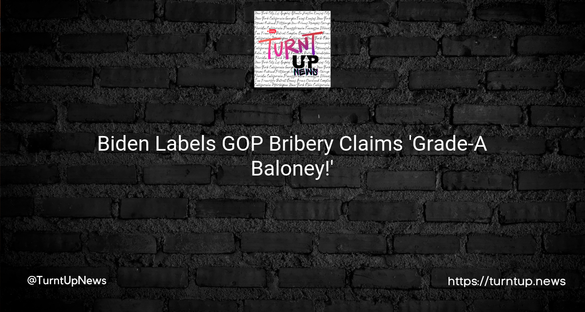🐂💬 Biden Labels GOP Bribery Claims ‘Grade-A Baloney!’