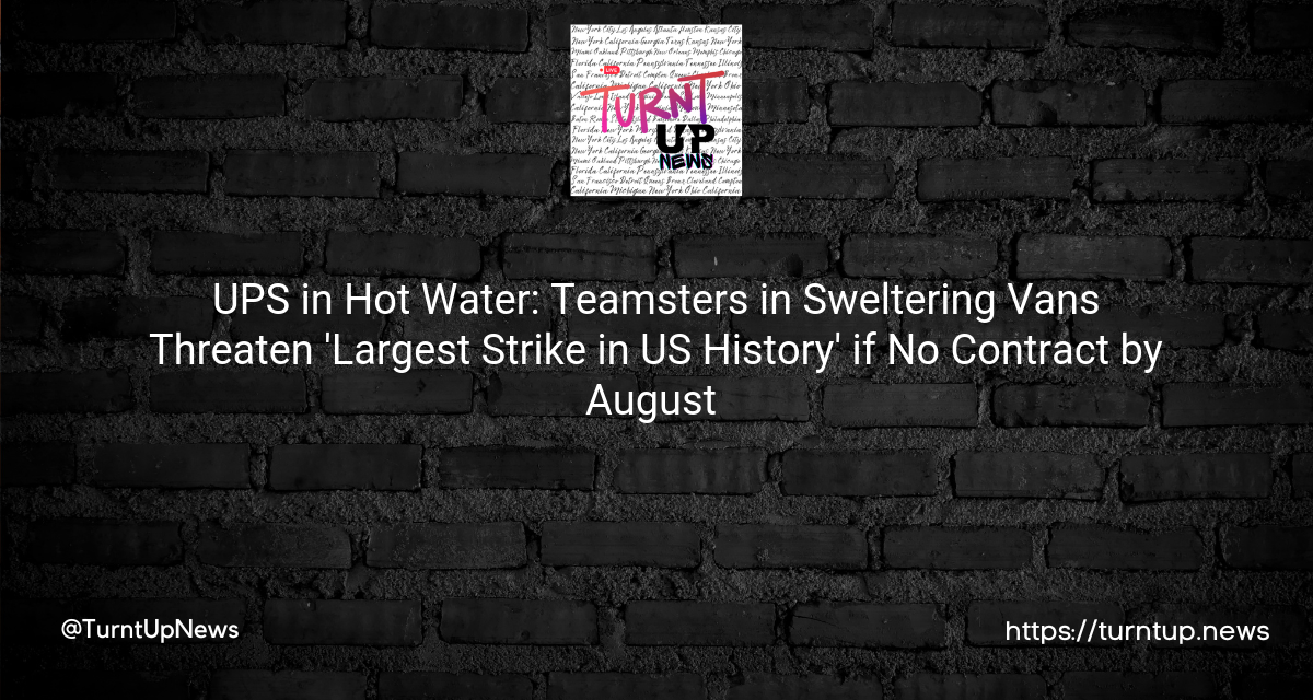 📦💥 UPS in Hot Water: Teamsters in Sweltering Vans Threaten ‘Largest Strike in US History’ if No Contract by August 🚚💸