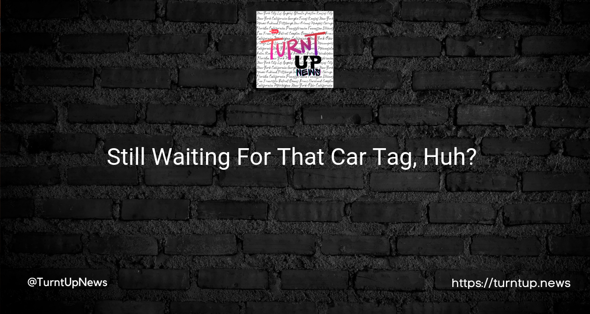 🚗✨ Still Waiting For That Car Tag, Huh? 💫🤔