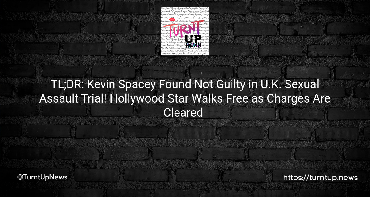 🍿🕵️‍♂️🚀 TL;DR: Kevin Spacey Found Not Guilty in U.K. Sexual Assault Trial! Hollywood Star Walks Free as Charges Are Cleared 🔥💥🎉
