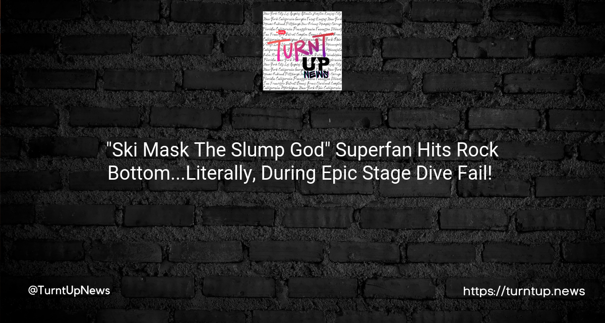 🎤🎵”Ski Mask The Slump God” Superfan Hits Rock Bottom…Literally, During Epic Stage Dive Fail! 🙈💥