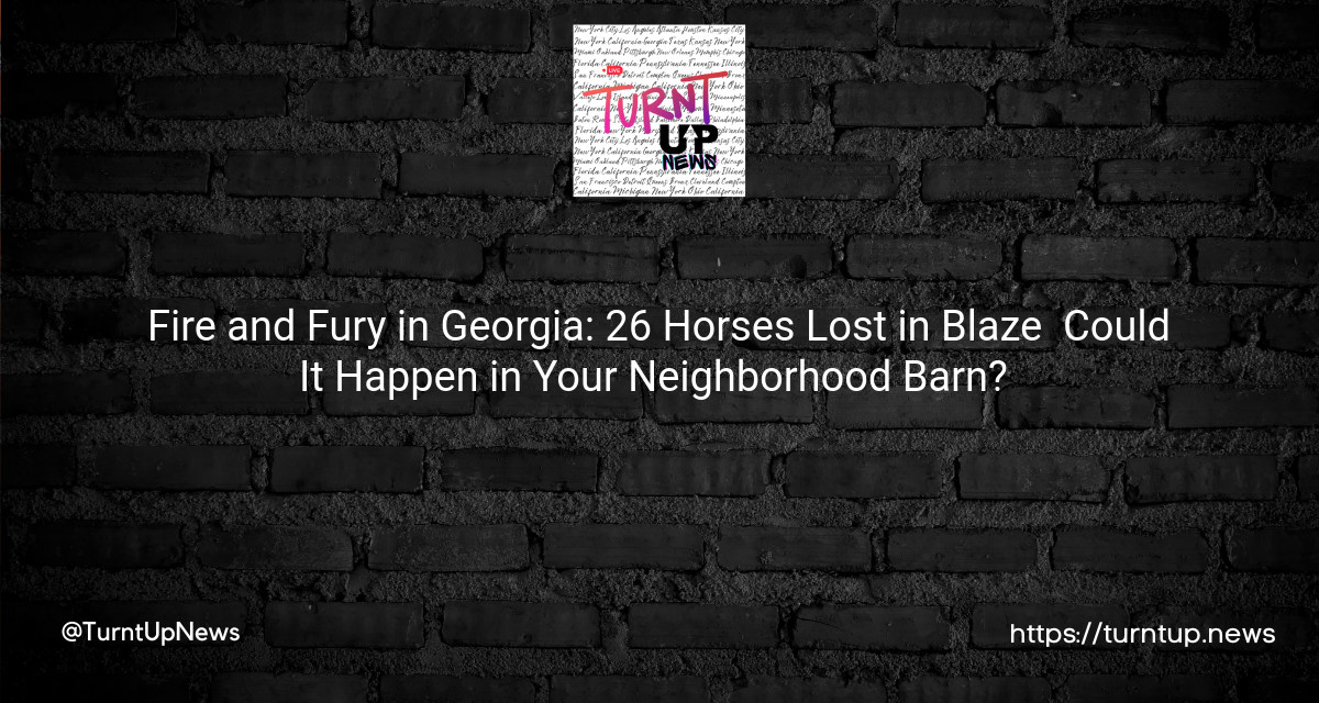 🐎 Fire and Fury in Georgia: 26 Horses Lost in Blaze – Could It Happen in Your Neighborhood Barn? 🚒