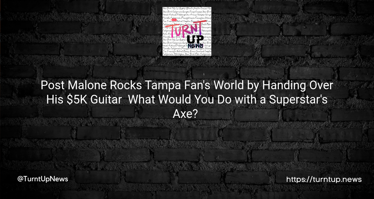 🎸 Post Malone Rocks Tampa Fan’s World by Handing Over His $5K Guitar – What Would You Do with a Superstar’s Axe? 🎶